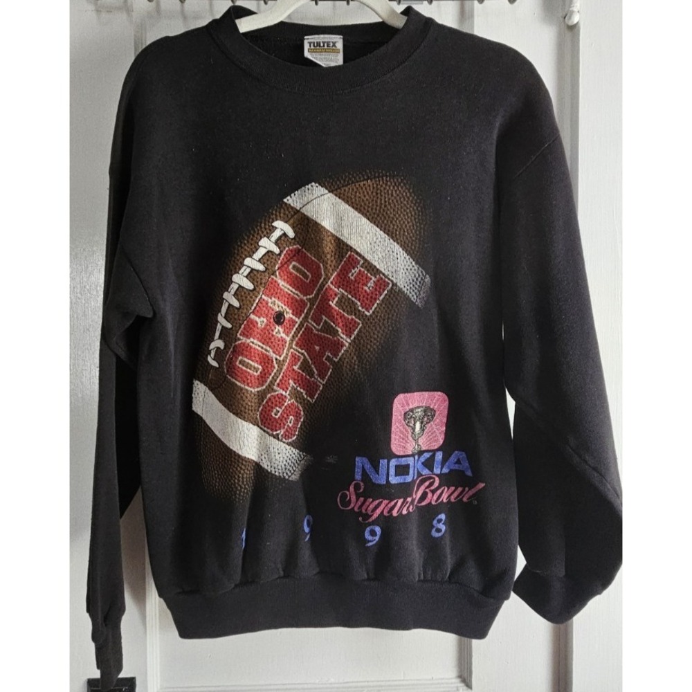 Vintage TULTEX Men Sz M Ohio State Buckeyes Nokia‎ Sugar Bowl 1998 sweatshirt